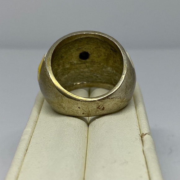 Yellow Enamel Flower Ring - Picture 5 of 5